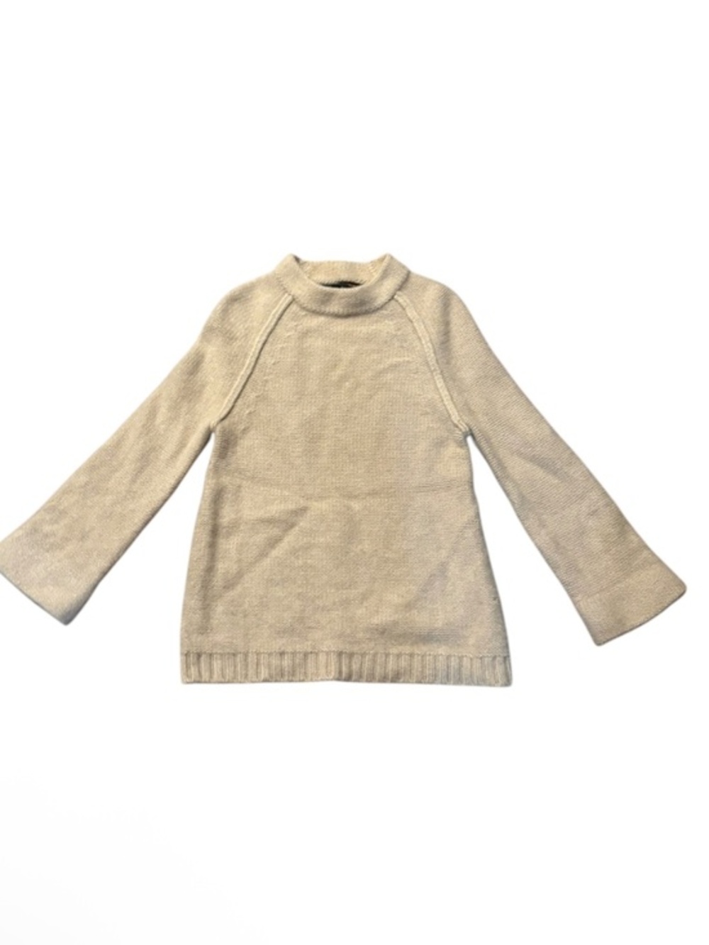 J. Crew beige creamy tan Italian cashmere sweater s